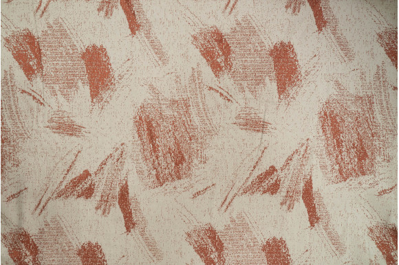 Портьєра бежево-теракотова T6111-3