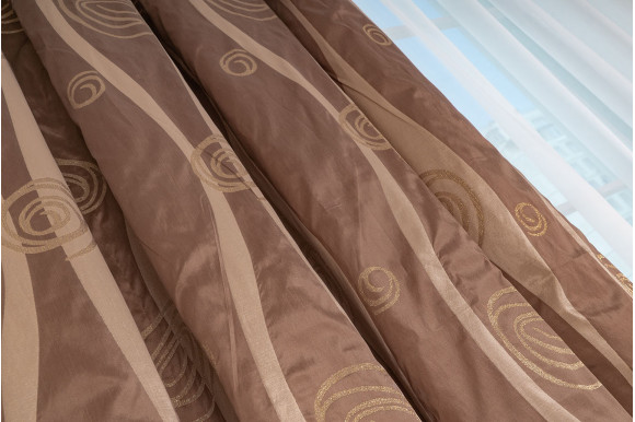 Портьєра коричнева Т6109+5