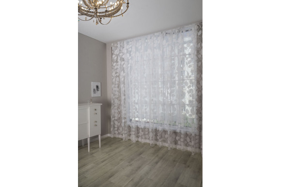 Тюль деворе белая Т277-01