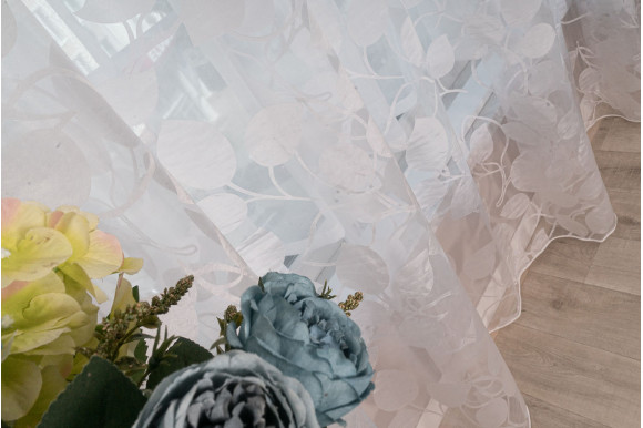 Тюль деворе белая Т277-01