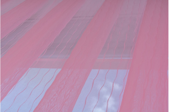 Тюль фатин плиссе розовый