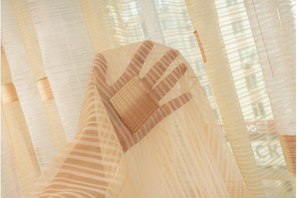 Занавеска персиковая Градиент