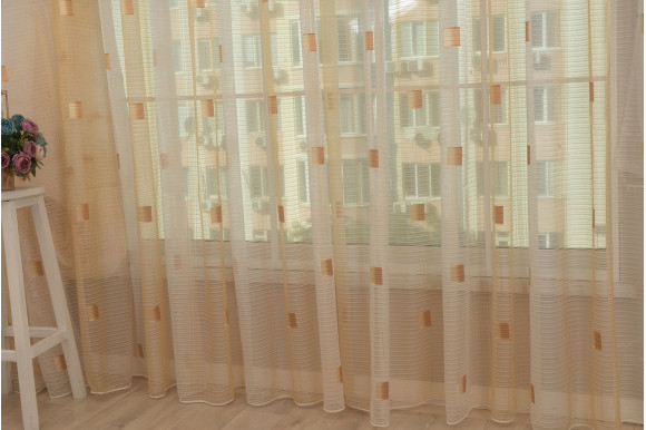 Занавеска персиковая Градиент