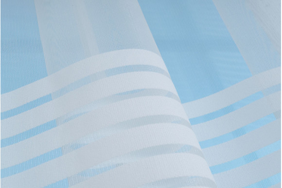 Тюль в смужку біла Paul-01