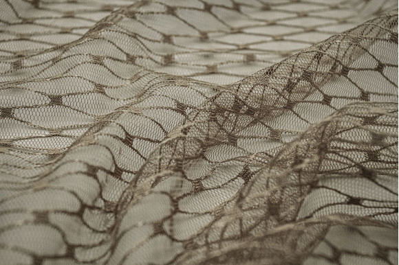 Тюль сітка Brill темно-бежева IP-52096