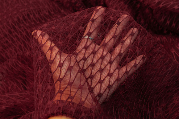 Тюль сітка Brill бордова IP-5204