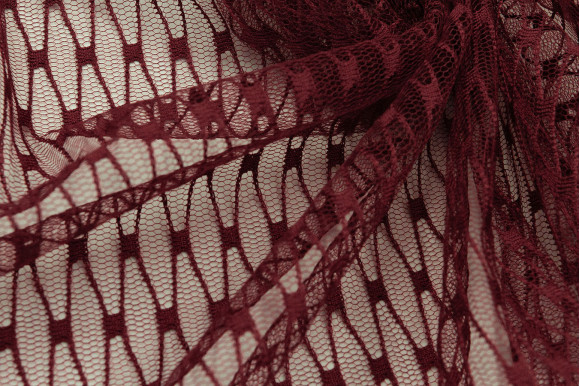 Тюль сітка Brill бордова IP-5204