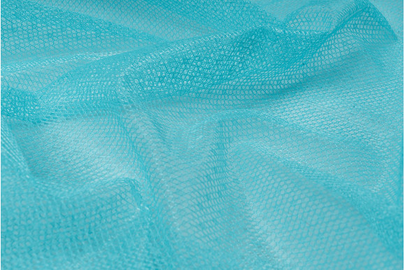 Тюль сітка гіпюрова бірюзова IP-50208