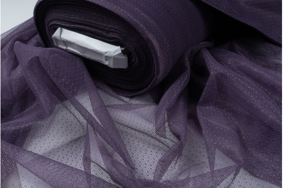 Тюль сітка гіпюрова фіолетова IP-5014