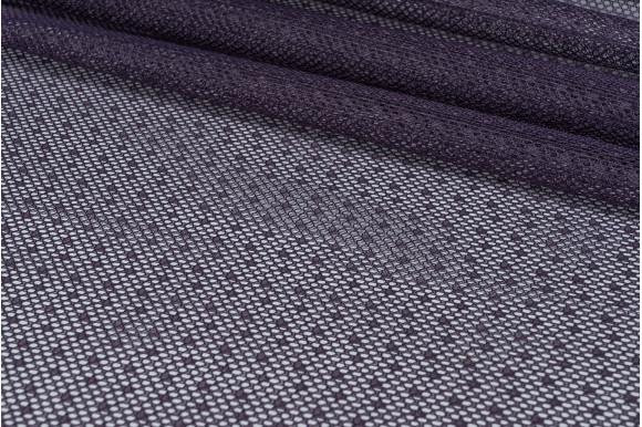 Тюль сітка гіпюрова фіолетова IP-5014