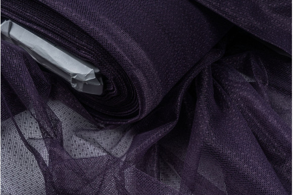 Тюль сітка гіпюрова фіолетова IP-5014