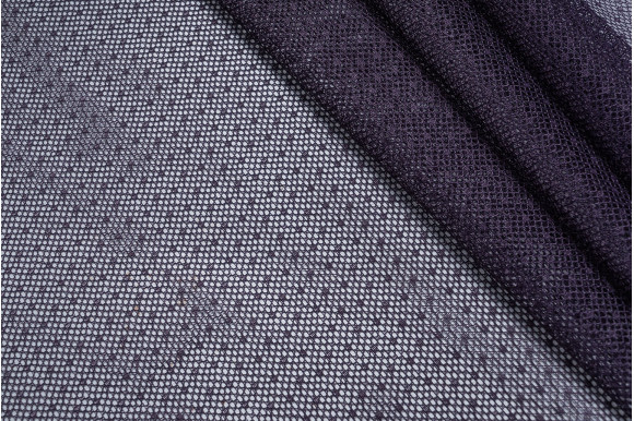 Тюль сітка гіпюрова фіолетова IP-5014