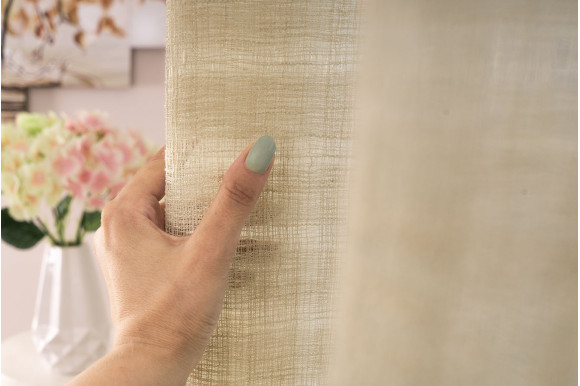 Лен сеточка МВ 74 бежевая Турция