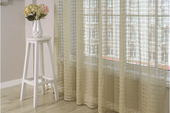 Лен сеточка МВ 74 бежевая Турция