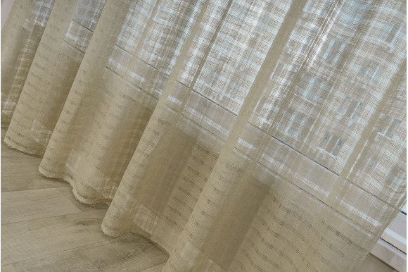 Лен сеточка МВ 74 бежевая Турция