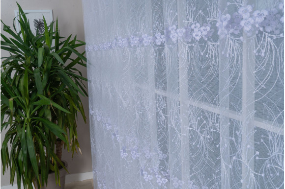 Тюль фатин білий Solar 1174-15