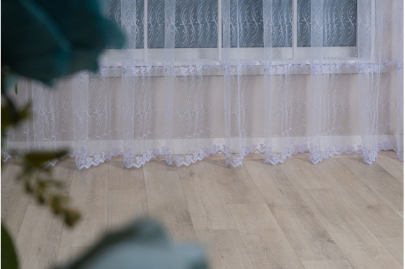 Тюль фатин білий Solar 1174-15