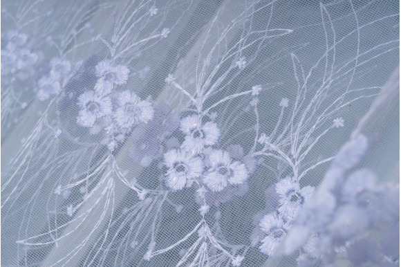 Тюль фатин білий Solar 1174-15