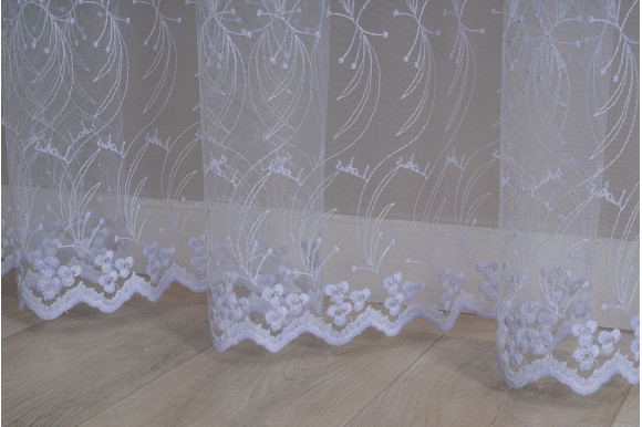 Тюль фатин білий Solar 1174-15