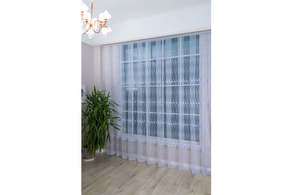 Тюль фатин білий Solar 1174-15