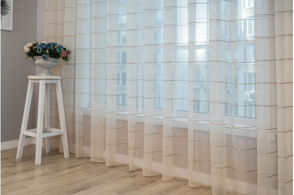 Тюль льон смужка Mistero NS-009-03