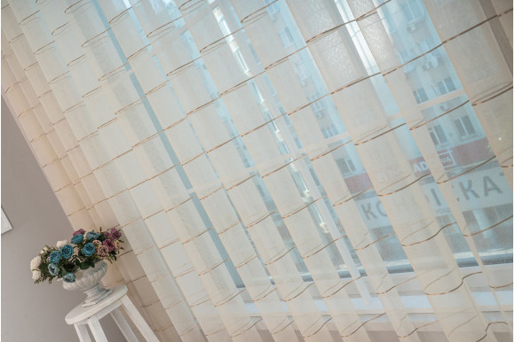 Тюль льон смужка Mistero NS-009-03