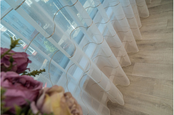 Тюль льон смужка Mistero NS-009-03