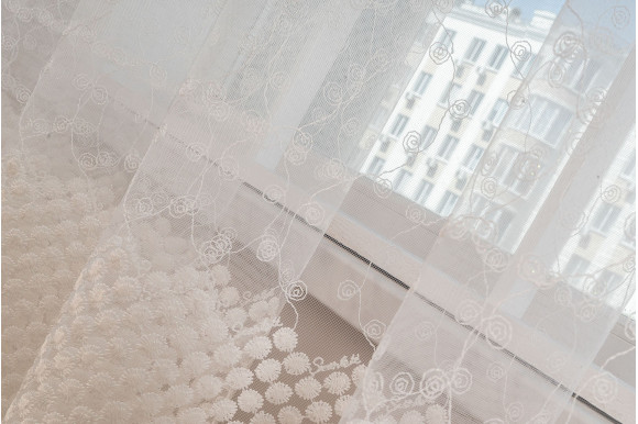 Тюль фатин молочний Solar 1186-02 Тюль фатин молочний Solar 1186-02