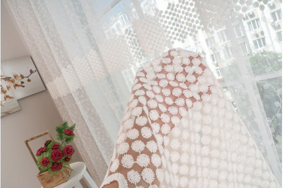 Тюль фатин молочний Solar 1186-02 Тюль фатин молочний Solar 1186-02