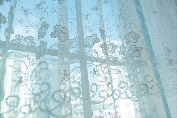 Тюль органза з вишивкою Belle OV-006