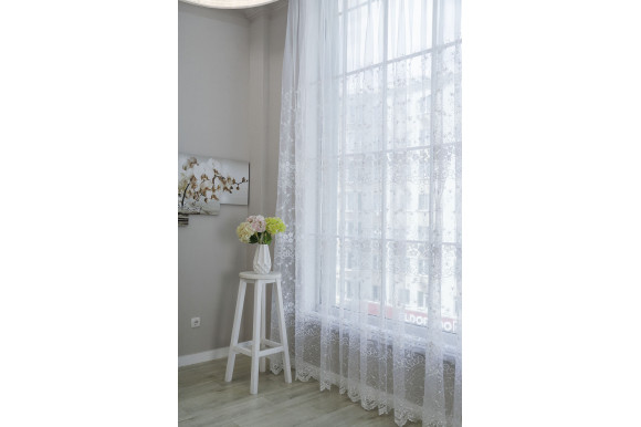 Тюль органза з вишивкою Belle OV-006