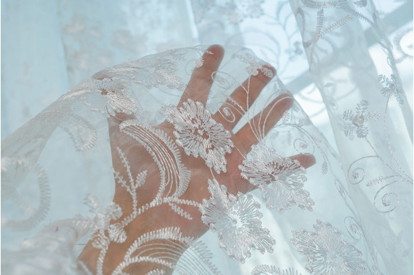 Тюль органза з вишивкою Belle OV-006