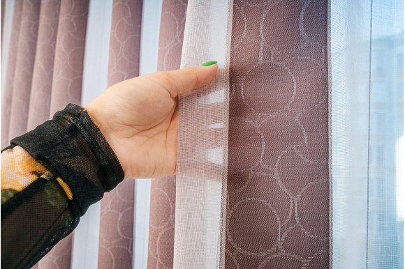 Тюль льон смужка Gloria TL-085