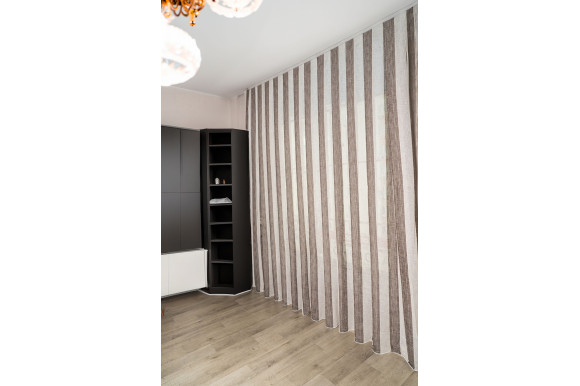 Тюль лен полоска Eco TL-235