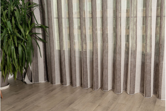 Тюль лен полоска Eco TL-235