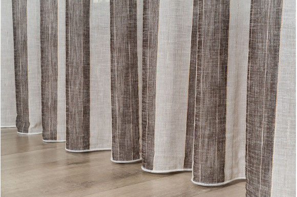 Тюль лен полоска Eco TL-235