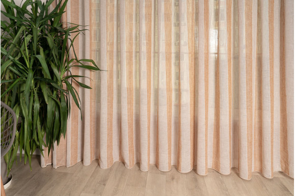 Тюль лен полоска Eco TL-234