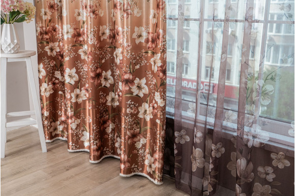 Штори з квітами Victoria SC-392 Штори з квітами Victoria SC-392