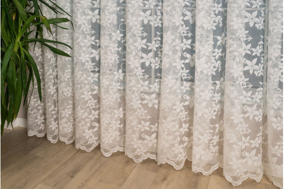 Тюль жаккард цветы Woska D-24-22 Тюль жаккард цветы Woska D-24-22