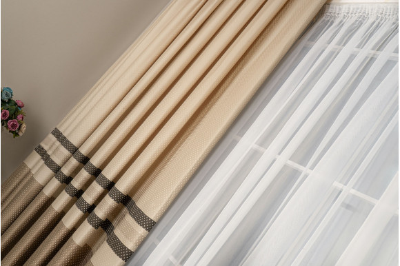 Штори зі смужками SVP-853 відріз 3,05 метри Штори зі смужками SVP-853 відріз 3,05 метри