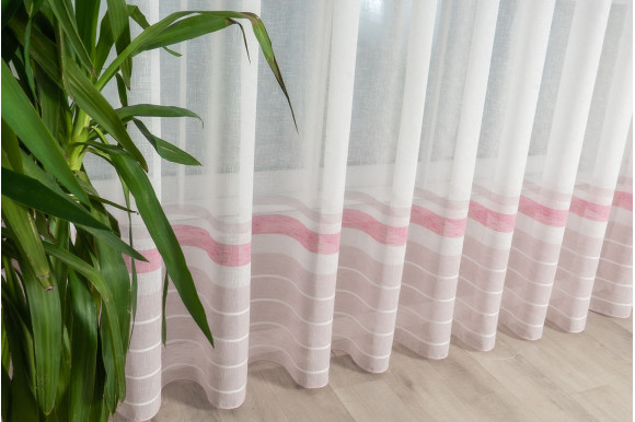 Тюль льон в смужку Camille TLP-594