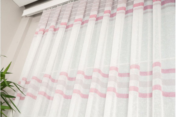 Тюль льон в смужку Camille TLP-594