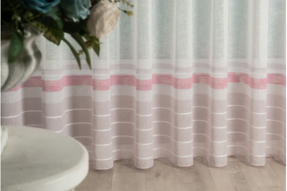 Тюль льон в смужку Camille TLP-594