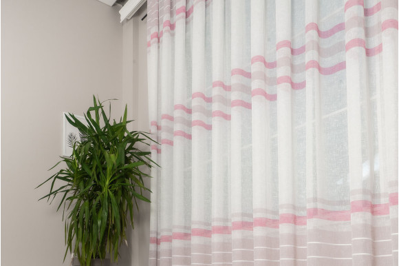 Тюль льон в смужку Camille TLP-594