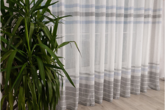 Тюль льон в смужку Camille TLP-595