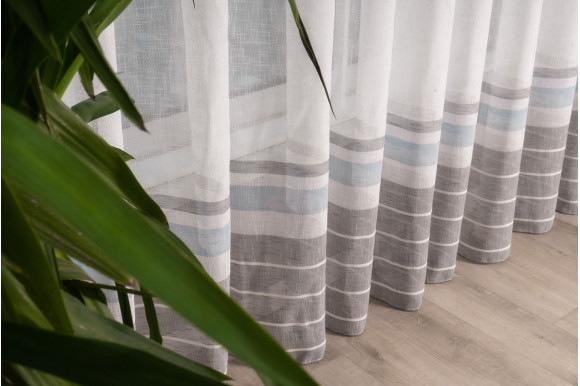Тюль льон в смужку Camille TLP-595