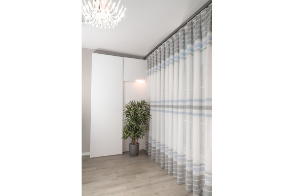 Тюль льон в смужку Camille TLP-595