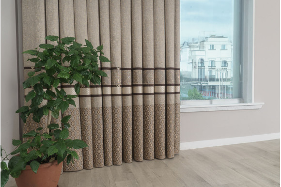 Штори льон з купоном Dali SL-777 Штори льон з купоном Dali SL-777