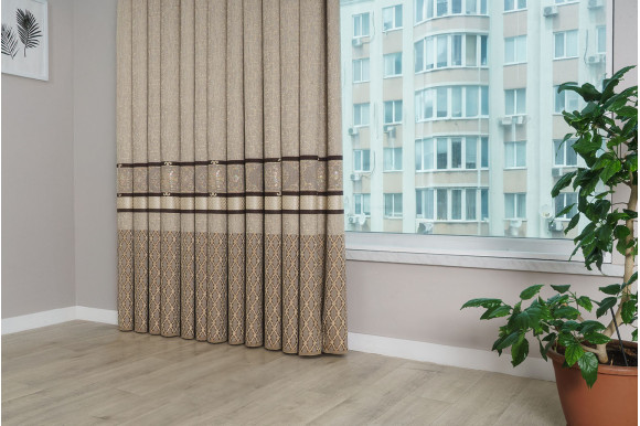 Штори льон з купоном Dali SL-777