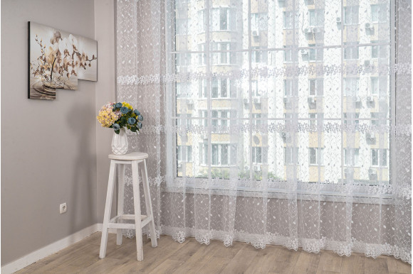 Тюль фатин с люрексом Dana TFV-827 отрез 6,1 метра Тюль фатин с люрексом Dana TFV-827 отрез 6,1 метра